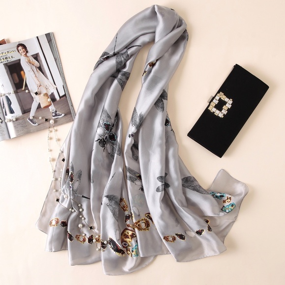Beach Boho Chic Party Silky Multi-Colored Scarf - Picture 1 of 2